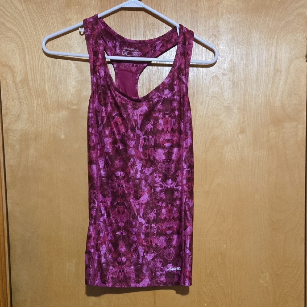 Eddie Bauer Pink Fitted Cut Out Tank Top